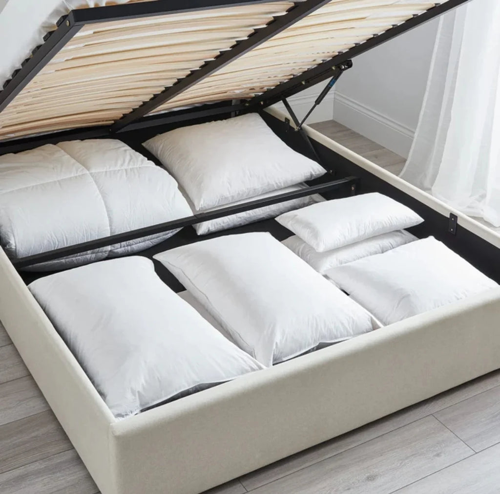 Bridgerton Bedframe Full Setup Storage box opened View