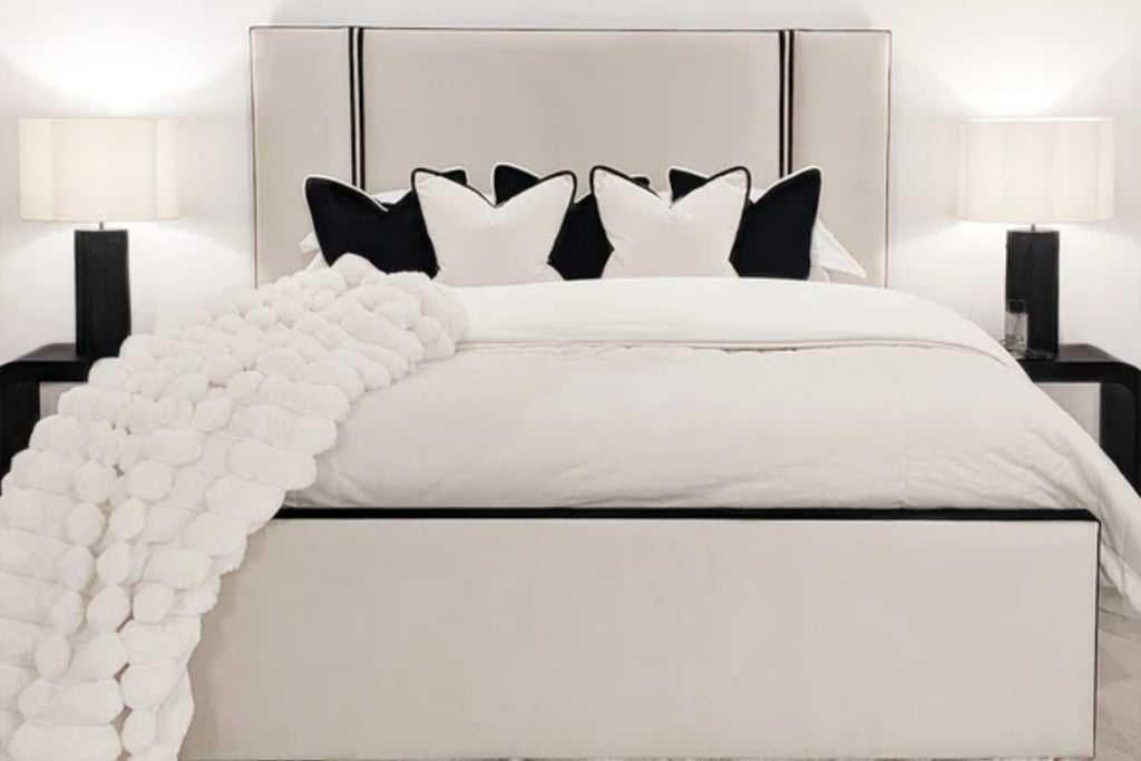 Velveta Noir Contrast Bed Full Setup Front View