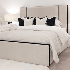 Velveta Noir Contrast Bed Setup Side View