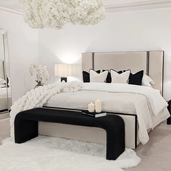 Velveta Noir Contrast Bed Full Setup Front View