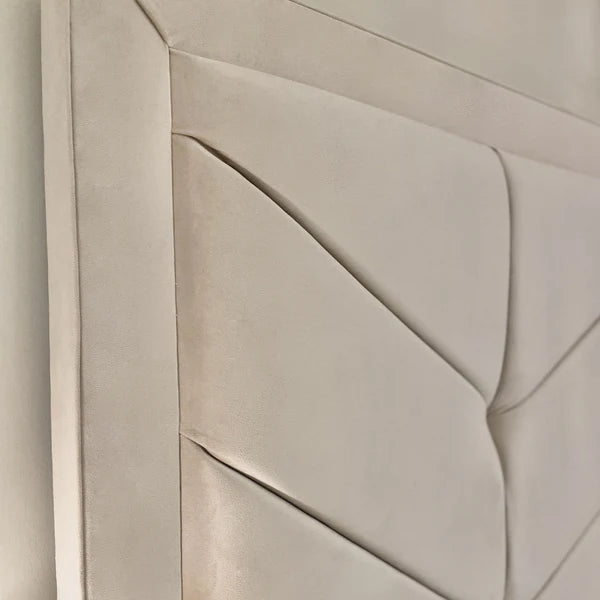 Cambria Chevron Velvet Bed Zoomed Headboard