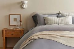 Clifton Bedframe Full Setup Front Side Half Bed View