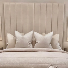 Serena Vanilla Panel Bed Headboard Front View